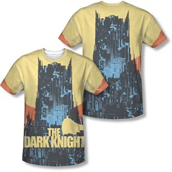Batman - Mens Bat Building (Front/Back Print) T-Shirt