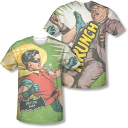 Batman - Mens Fighting Back (Front/Back Print) T-Shirt
