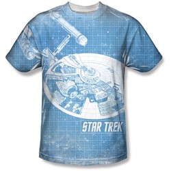 Star Trek - Mens Ships Blueprint T-Shirt