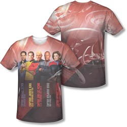 Star Trek - Mens Captains (Front/Back Print) T-Shirt
