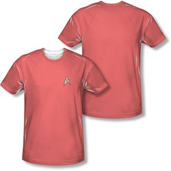 Star Trek - Mens Tos Red Shirt (Front/Back Print) T-Shirt