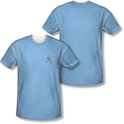 Star Trek - Mens Tos Science Uniform (Front/Back Print) T-Shirt