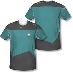 Star Trek - Mens Tng Science Uniform (Front/Back Print) T-Shirt