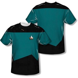 Star Trek - Youth Tng Science Uniform (Front/Back Print) T-Shirt