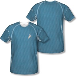 Star Trek - Mens Movie Science Uniform (Front/Back Print) T-Shirt