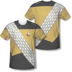 Star Trek - Mens Worf Uniform (Front/Back Print) T-Shirt