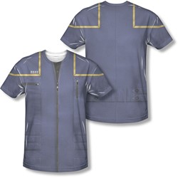 Star Trek - Mens Enterprise Command Uniform (Front/Back Print) T-Shirt