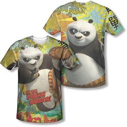 Kung Fu Panda - Mens Dragon Warrior (Front/Back Print) T-Shirt