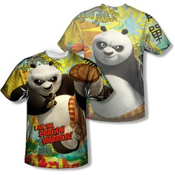 Kung Fu Panda - Mens Dragon Warrior (Front/Back Print) T-Shirt