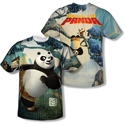 Kung Fu Panda - Mens Training (Front/Back Print) T-Shirt