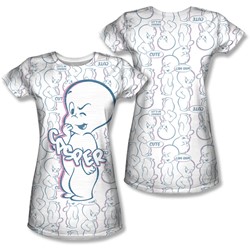 Casper - Juniors Friendly Ghost (Front/Back Print) T-Shirt