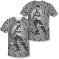 Elvis Presley - Mens Rockin All Over (Front/Back Print) T-Shirt