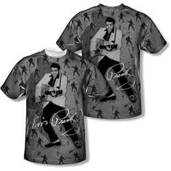 Elvis Presley - Mens Rockin All Over (Front/Back Print) T-Shirt