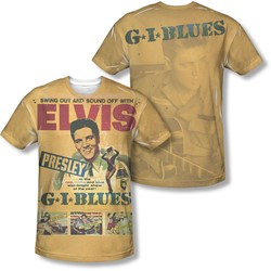 Elvis Presley - Mens Gi Blues (Front/Back Print) T-Shirt
