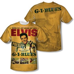Elvis Presley - Mens Gi Blues (Front/Back Print) T-Shirt