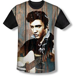 Elvis Presley - Mens Woodgrain T-Shirt