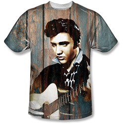 Elvis Presley - Mens Woodgrain T-Shirt