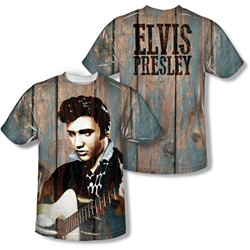 Elvis Presley - Youth Woodgrain (Front/Back Print) T-Shirt
