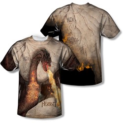 Hobbit - Mens Smaug Attack (Front/Back) T-Shirt