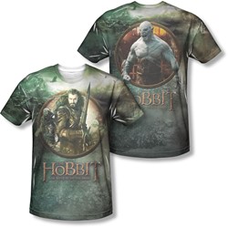 Hobbit - Mens Dwarves Vs Azog (Front/Back) T-Shirt