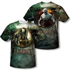 Hobbit - Mens Dwarves Vs Azog (Front/Back) T-Shirt