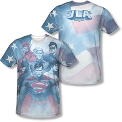 Justice League, The - Mens United (Front/Back Print) T-Shirt