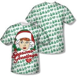 I Love Lucy - Youth Holiday Pattern (Front/Back Print) T-Shirt