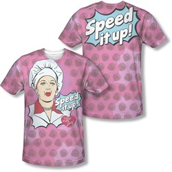 I Love Lucy - Mens All Over Speed It Up (Front/Back Print) T-Shirt