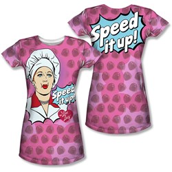 I Love Lucy - Juniors All Over Speed It Up (Front/Back Print) T-Shirt