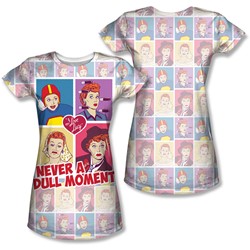 I Love Lucy - Juniors All Over Panels (Front/Back Print) T-Shirt