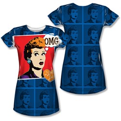 I Love Lucy - Juniors Omg (Front/Back Print) T-Shirt