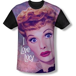 I Love Lucy - Mens Funny Hearts T-Shirt