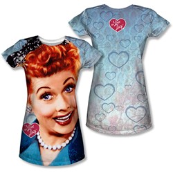 I Love Lucy - Juniors Smile (Front/Back Print) T-Shirt