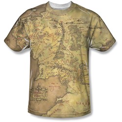 Lord Of The Rings - Mens Middle Earth Map T-Shirt