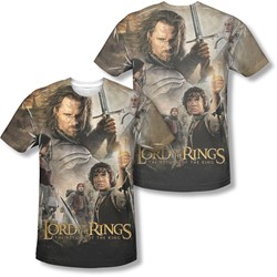 Lord Of The Rings - Mens King Poster (Front/Back Print) T-Shirt