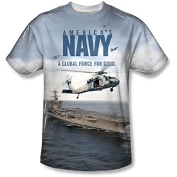 Navy - Mens Over And Under T-Shirt