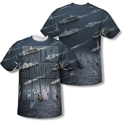 Navy - Mens Fleet (Front/Back Print) T-Shirt