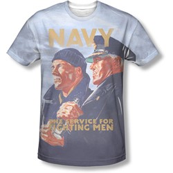 Navy - Mens Long Gaze T-Shirt