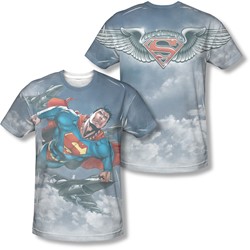 Superman - Mens In Formation (Front/Back Print) T-Shirt