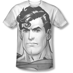 Superman - Mens Bw Supes Head T-Shirt