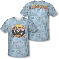 Three Stooges - Mens Portraits (Front/Back Print) T-Shirt