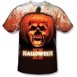 Halloween Ii - Mens Pumpkin Skull T-Shirt