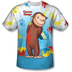 Curious George - Mens Paint All Over T-Shirt