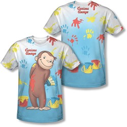Curious George - Mens Paint All Over (Front/Back Print) T-Shirt