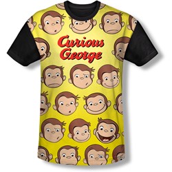 Curious George - Mens Curious Faces T-Shirt