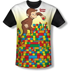 Curious George - Mens Building Blocks T-Shirt