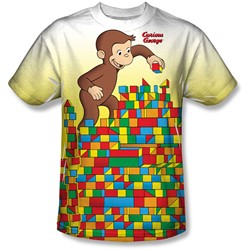 Curious George - Mens Building Blocks T-Shirt