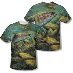 Wild Wings - Mens Rainbow Trout (Front/Back Print) T-Shirt