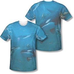 Wild Wings - Mens Whales (Front/Back Print) T-Shirt