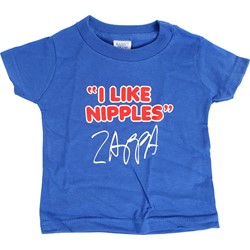 Frank Zappa - Toddler I Like Nipples T-Shirt in Royal